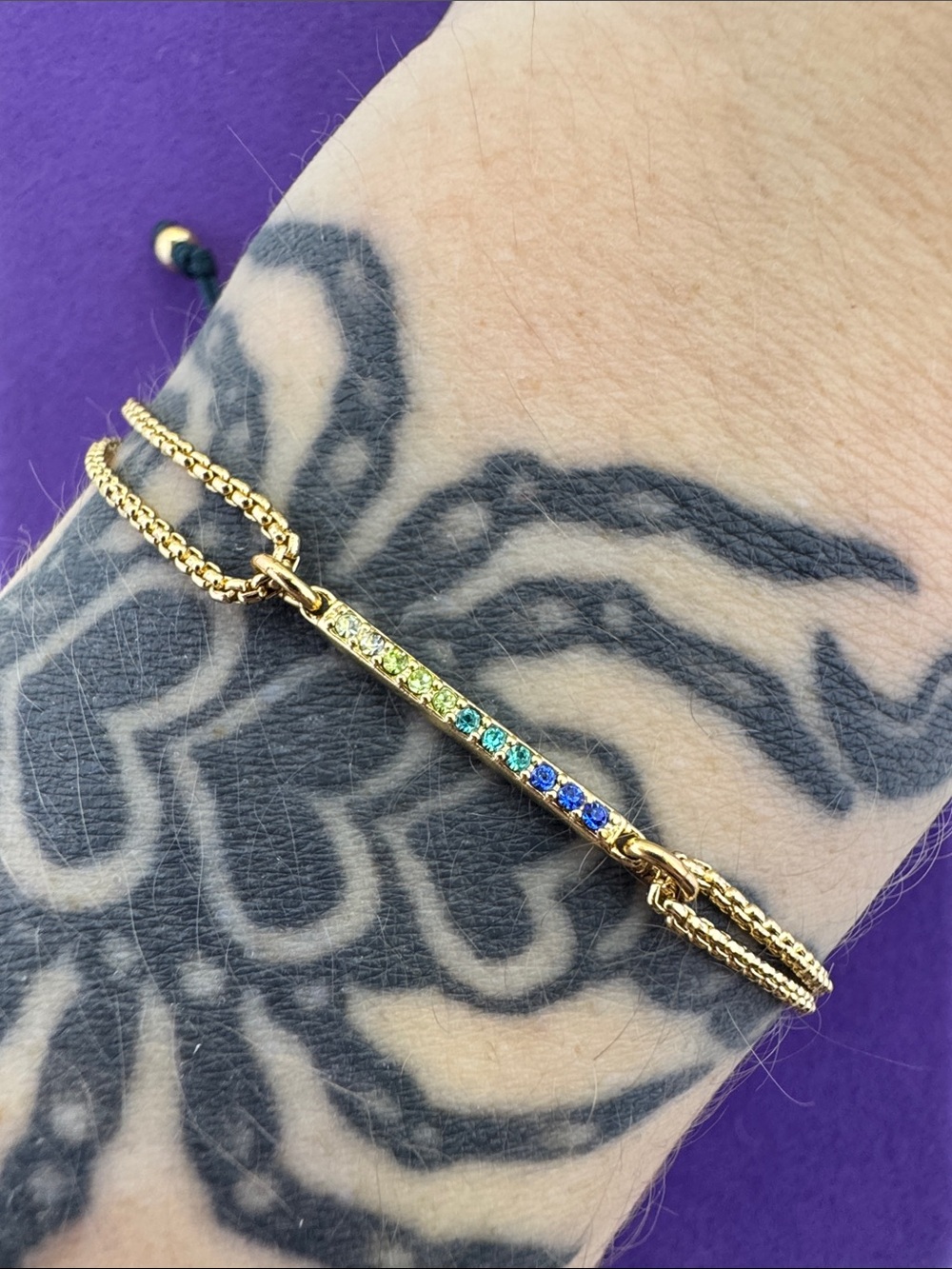 💛 Stella & Dot Gold Plated Rainbow Harmony Bracelet | Designer
